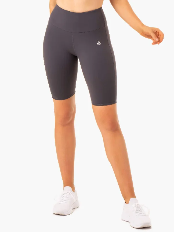 Style Design Staples Scrunch Bum Bike Shorts - Charcoal