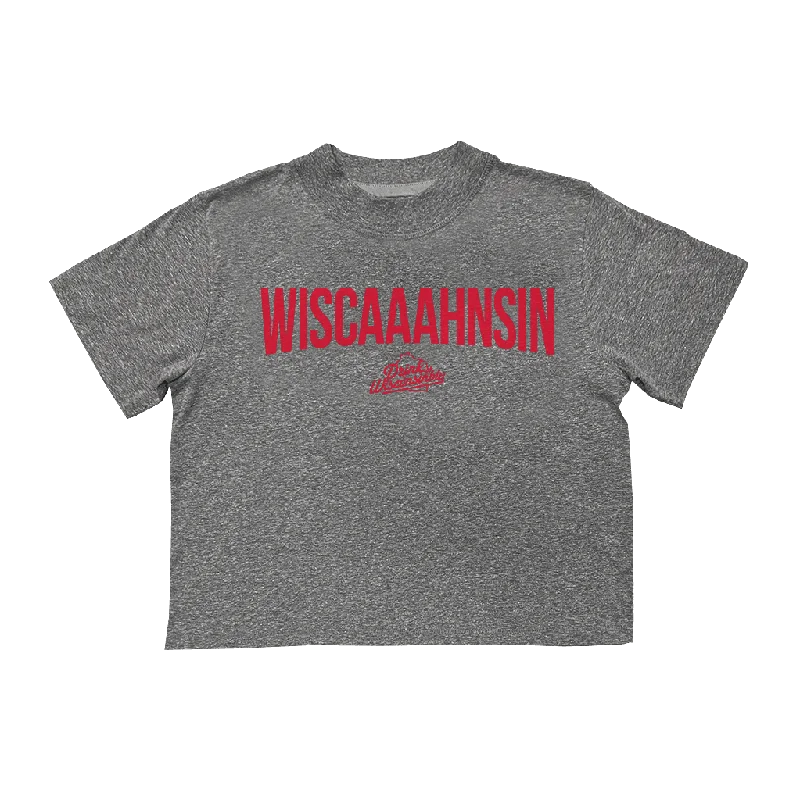 Amazing design Women's Boxy "Wiscaaahnsin" T-Shirt