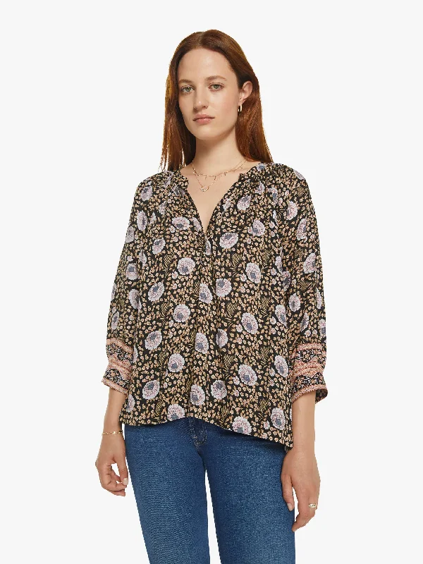 Casual And Versatile Natalie Martin Remy Top - Vintage Flowers Sepia