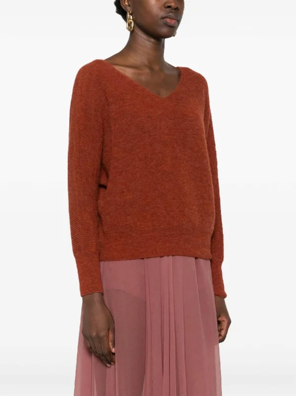 Elegant And Lazy Elsa Sweater In Brown