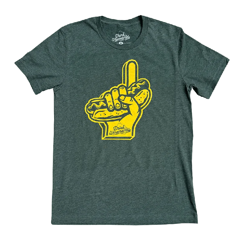 Hooded design "Foam Finger" T-Shirt