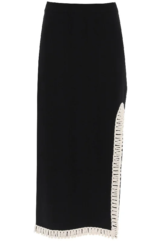 Sweet Short Skirt Style By Malene Birger Women's Gabie Maxi Skirt With Crochet Trims