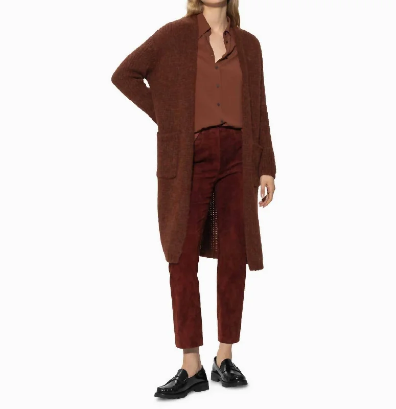 Sports Express Wool Blend Cardigan In Whisky