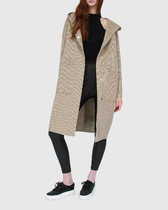 Sweet Small Style Sunday Morning Hooded Coat - Beige