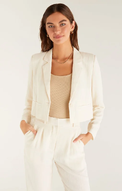 Black And White Style Dana Airy Cropped Blazer