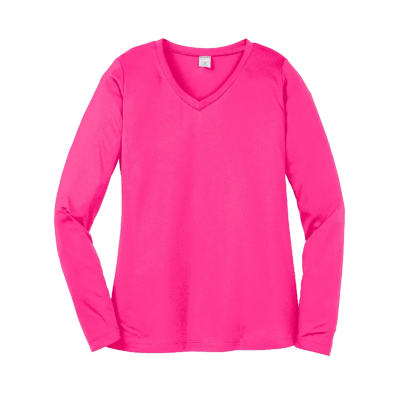 Sports Functional Style B2231W Ladies Long Sleeve Competitor V-Neck Tee