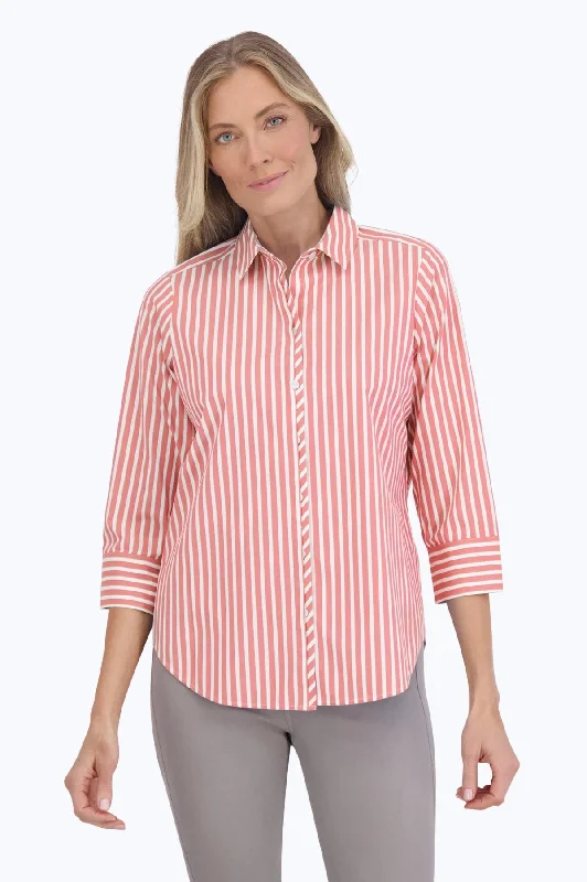 Dynamic Fashion Charlie Stretch No Iron Stripe Shirt