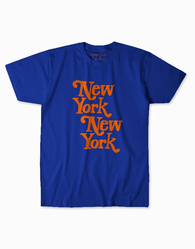 Sports Fitness Wear New York, New York Tee - Royal Blue/Orange