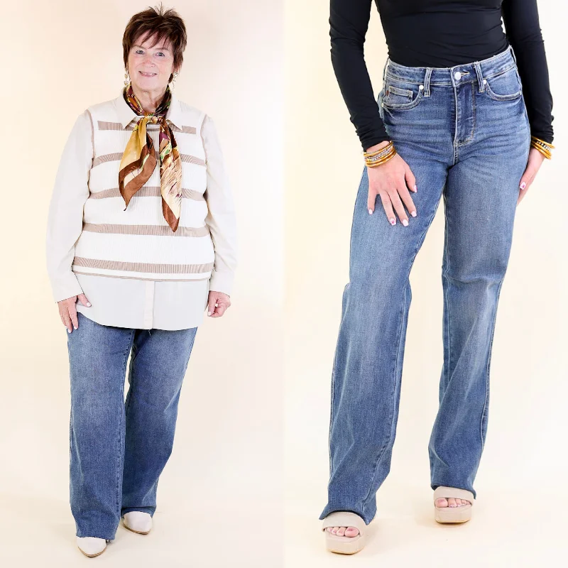 Style Design Judy Blue | Classic Confidence Tummy Control Vintage Straight Leg Jean in Medium Wash