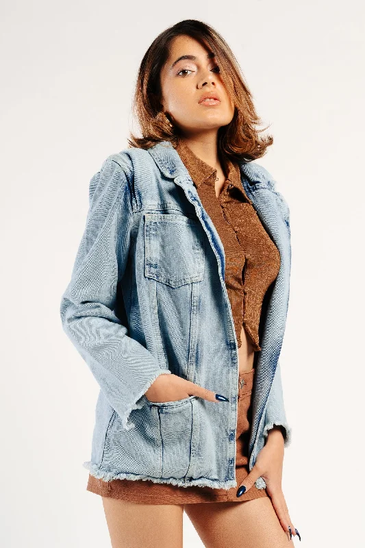 Design And Tailoring Washed Out Denim Blazer