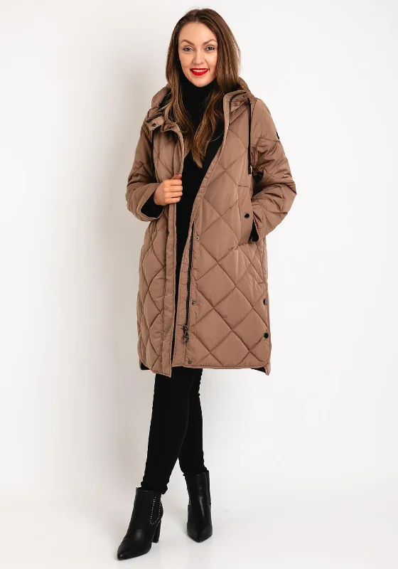 Sweet Princess Skirt Frandsen Diamond Quilted Coat, Brown