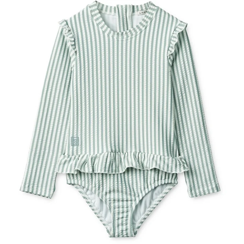 Sweet Princess Skirt Liewood Sille Swimsuit Y/D Stripe: Sea Blue/White