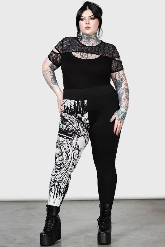 Hip-hop Style Horned God Leggings [PLUS]