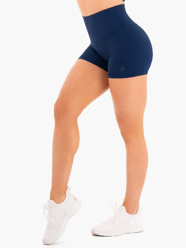 Fashionable and casual NKD High Waisted Shorts - Navy