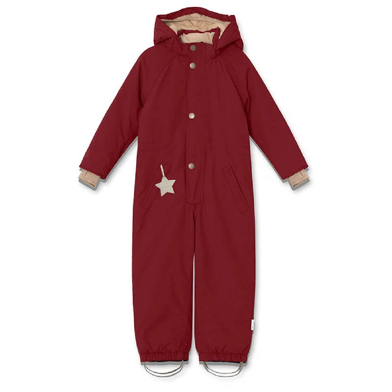 Free and comfortable Mini A ture Red merlot Wanni Fleece Snowsuit