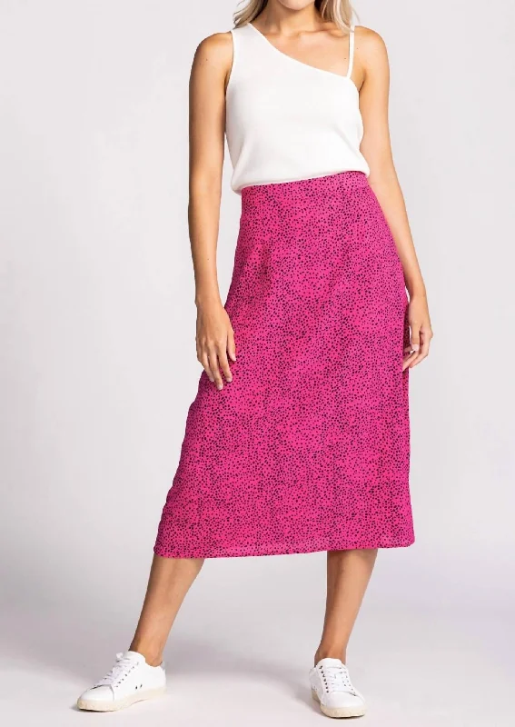 Knowledge And Elegance Sahara Skirt In Hot Pink