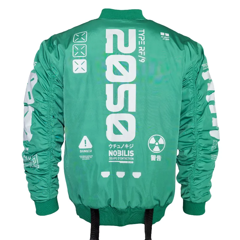 Luxury and fashionable Y-2050 Green Bomber Jacket