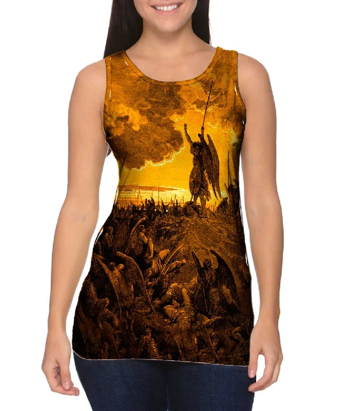 Round neck design Gustave Dore - "Paradise Lost 3 Gold" (1857)