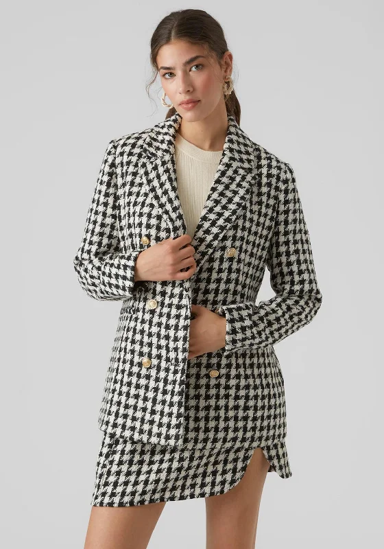 Cool Style Vero Moda Paige Houndstooth Blazer, Black