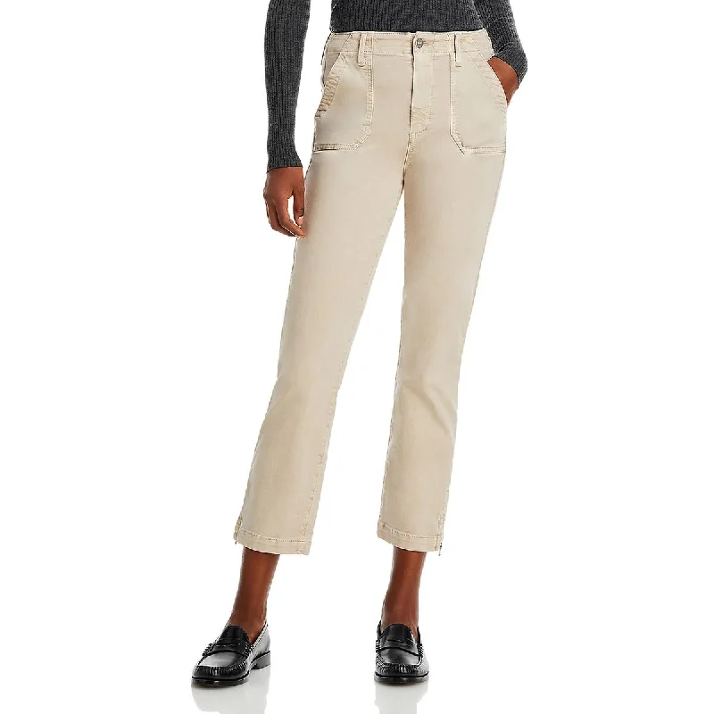 Printed pattern Paige Womens Jolie High Rise Cargo Straight Leg Jeans