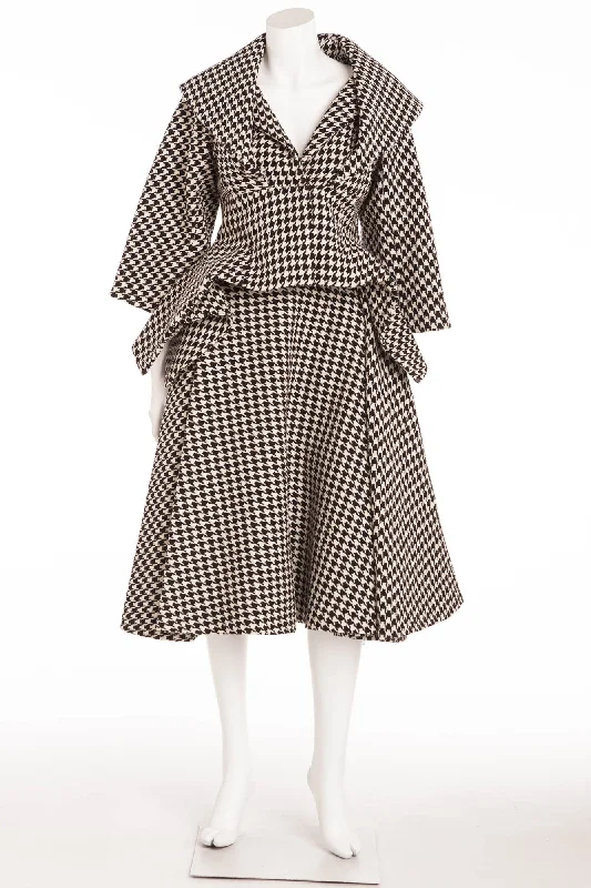 Affordable selection Original Alexander McQueen - As Seen on Beyonce - New With Tags 2PC Houndstooth Skirt & Jacket - IT 40