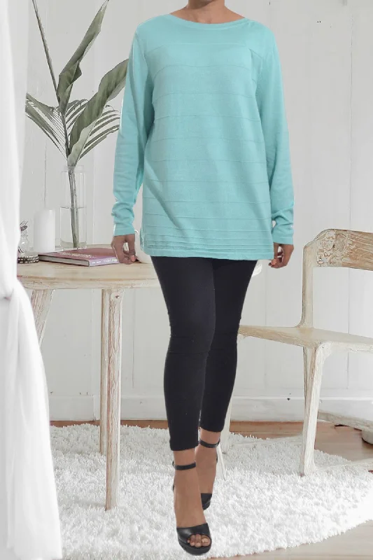 Comfortable And Simple Ladies Turq Sweater