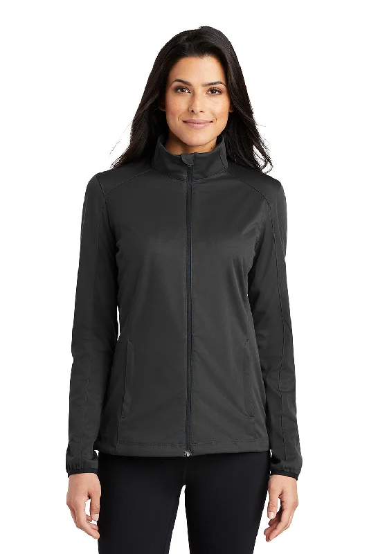 Sports Zipper Style Port Authority Womens Active Wind & Water Resistant Full Zip Jacket - Deep Black