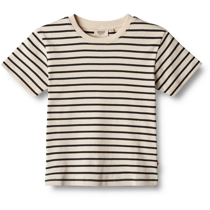 Personalized print Wheat Navy Stripe T-shirt Fabian