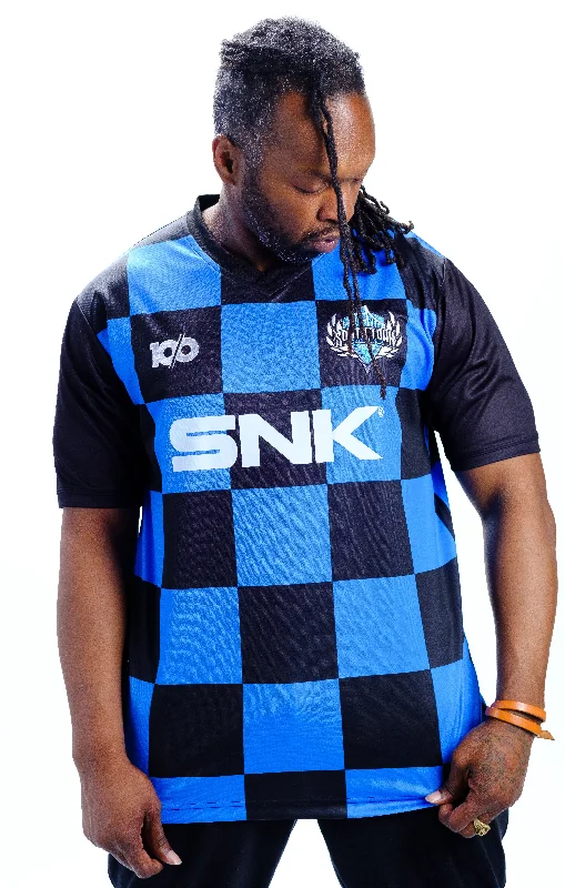 Printed pattern THE KING OF FIGHTERS - 'South Town FC 2024 Season Home' Jersey - Blue/Black