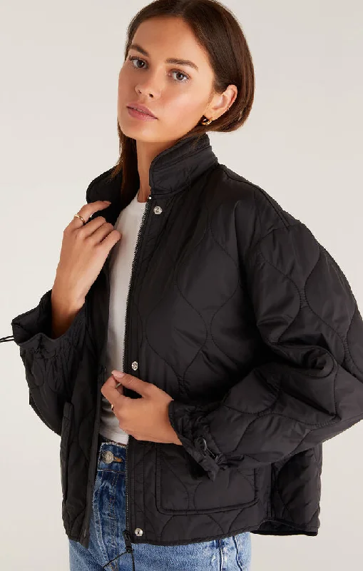 Stand-up collar design On The Move Quilted Jacket