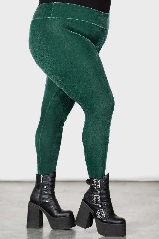 Street Fashion Style Hematite Leggings [GREEN] [PLUS]