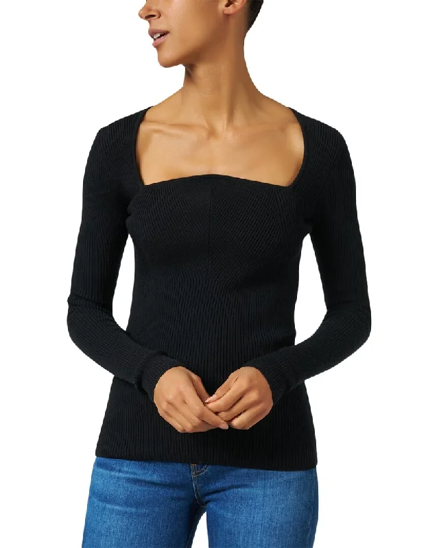 Sweet Small Style Jason Wu Curved Neck Wool-Blend Sweater