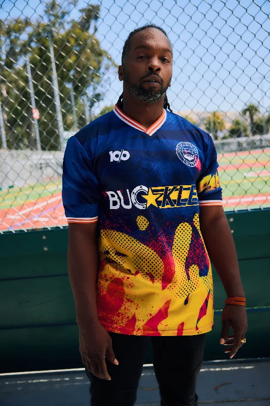 Elegant and noble STREET FIGHTER - 'Metro City United 2024 Season Home' Jersey - Blue/Multi