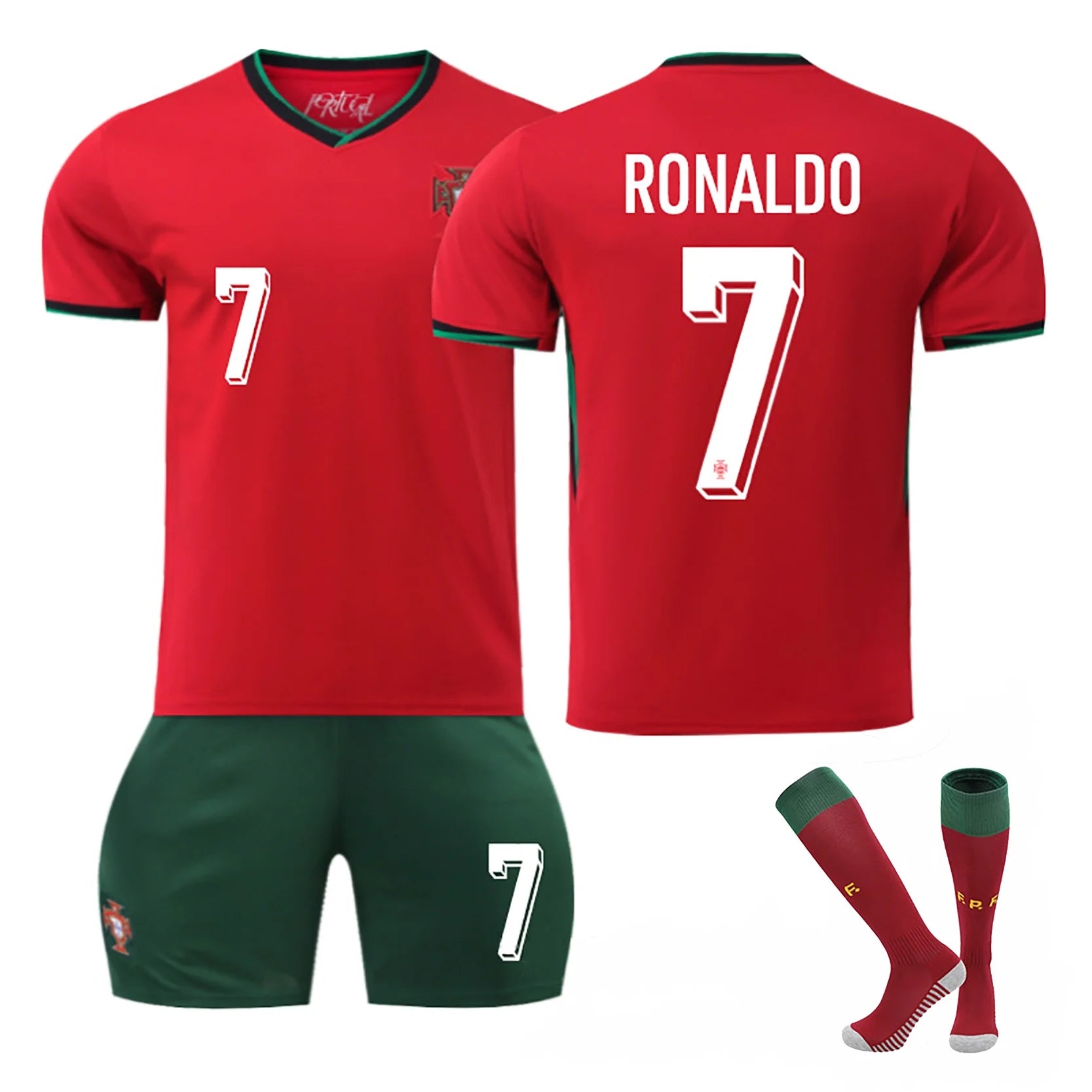 Slim Fit PORTUGAL RONALDO YOUTH REP HOME JERSEY 24/25