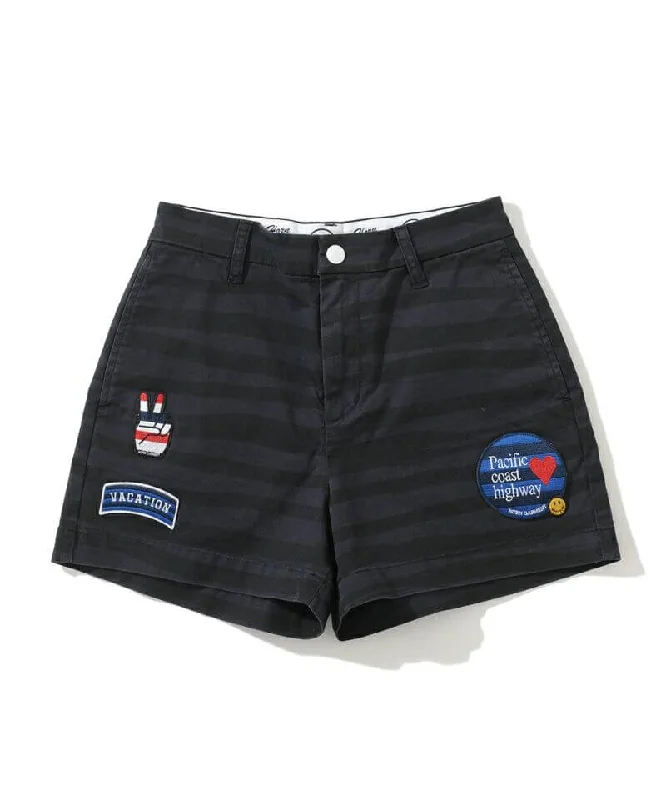 Retro Stripes Casba Emblem Shorts | WOMEN