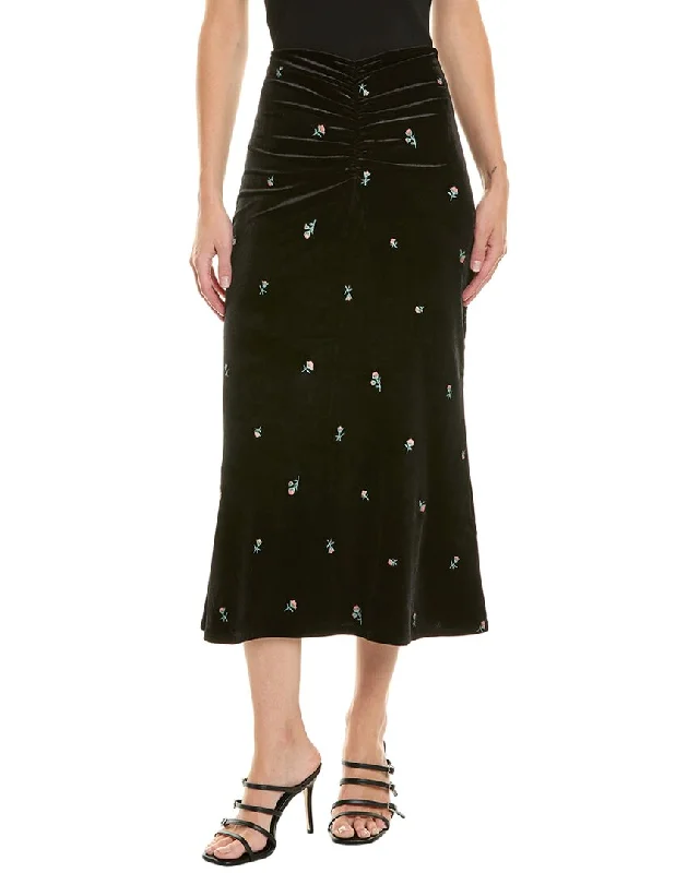 Moisture wicking WeWoreWhat Ruched Midi Skirt