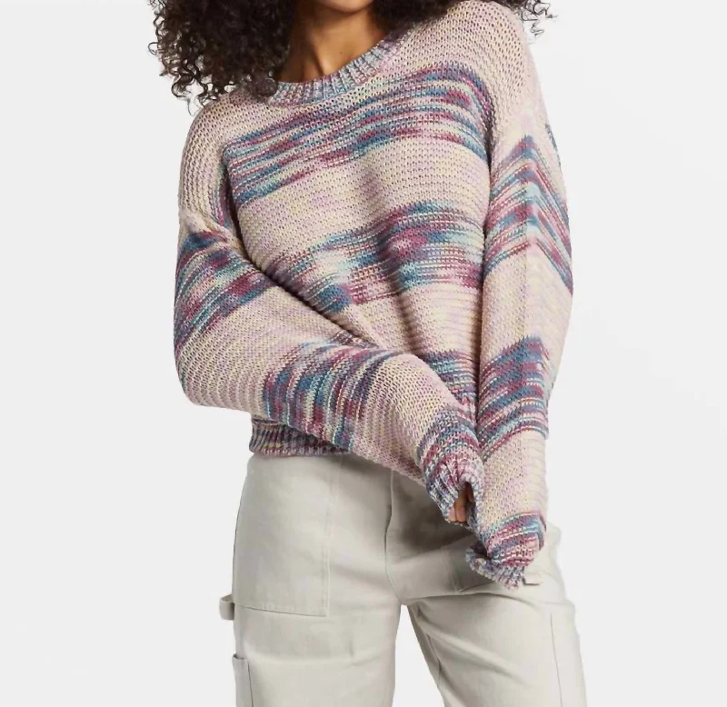 Noble Temperament Fade Out Sweater In Blue Shadow