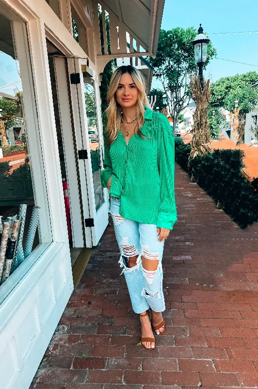 Cool Style Living in Color Blouse Green