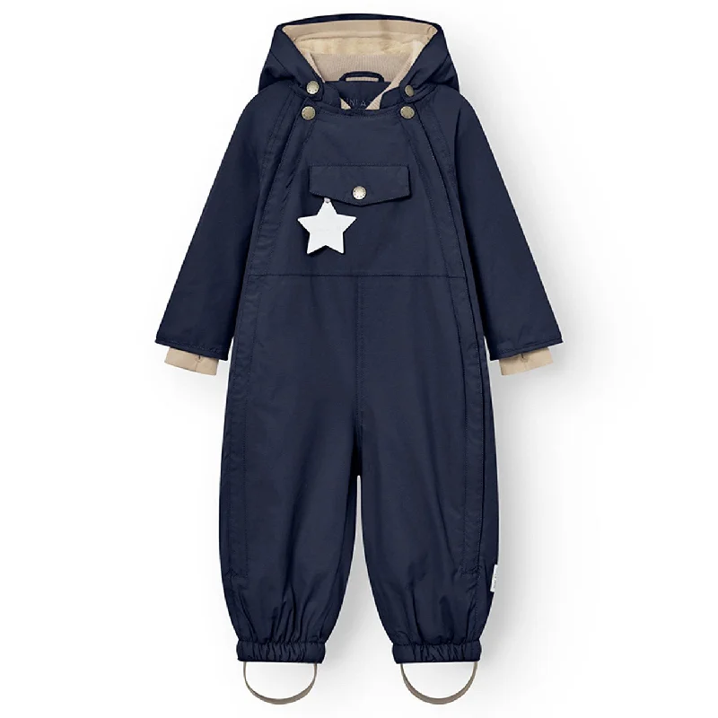 Letter embroidery Mini A ture Outer space Wisti Fleece Snowsuit