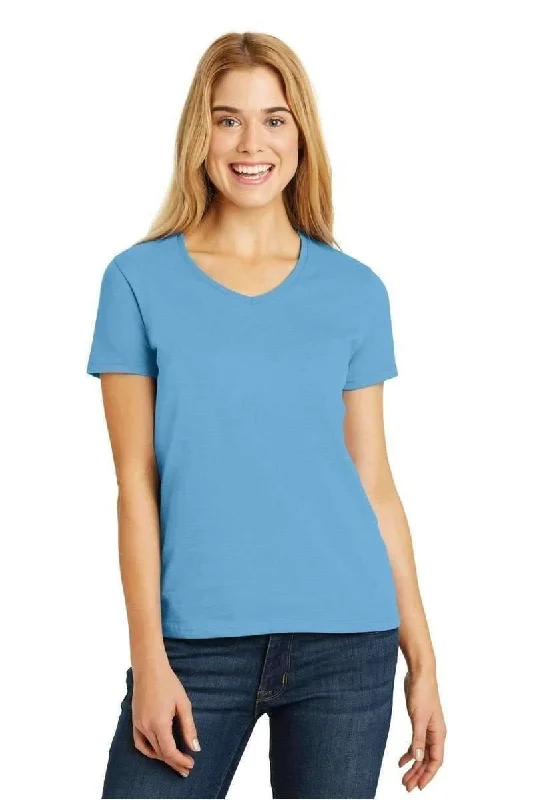 Noble Temperament Hanes 5780: Ladies Tagless 100% Cotton V-Neck