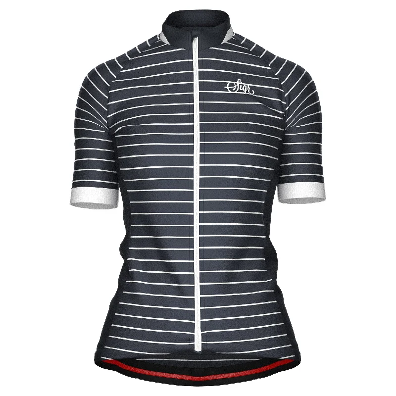 Sports Functional Style Black Horizon Women's Cycling Jersey