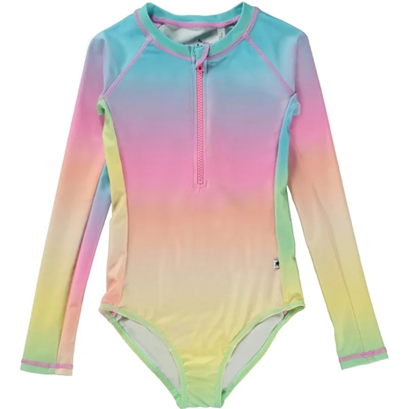 Hip-hop Style Molo Sorbet Rainbow Necky Swimsuit