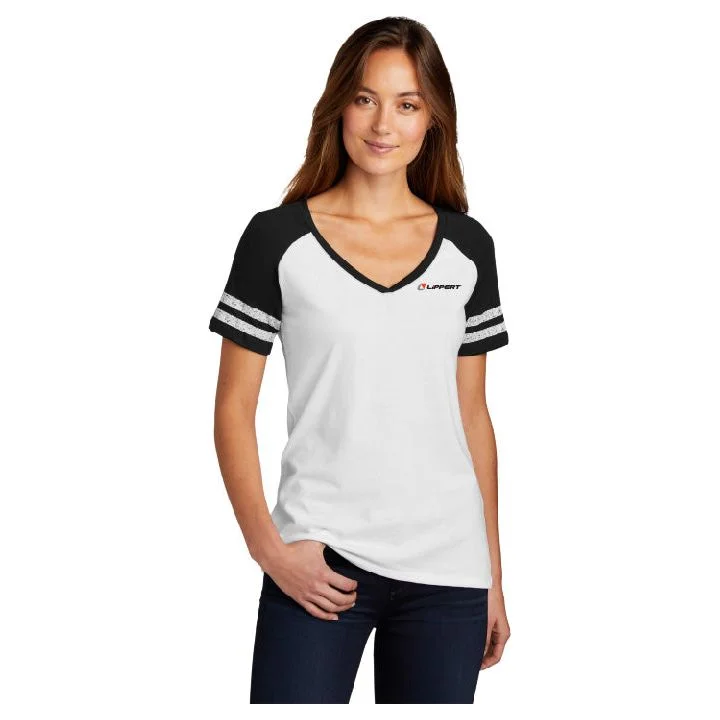 Customized Version Ladies District Black/White Gameday T-Shirt