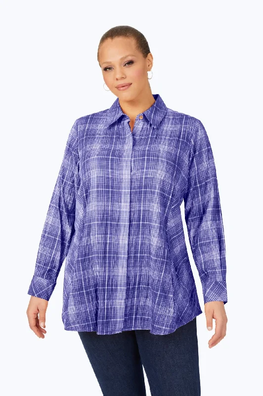 Sports outdoor style Cici Plus Plaid Perfection Tunic