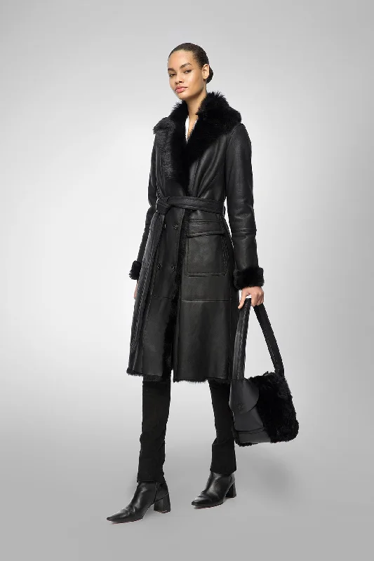 Sweet Girl Arthemisia-Black Shearling Coat