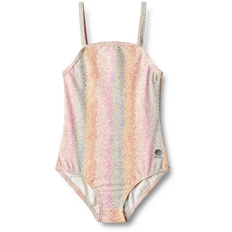 Fashion Style Wheat Rainbow Flowers Swimsuit Manon