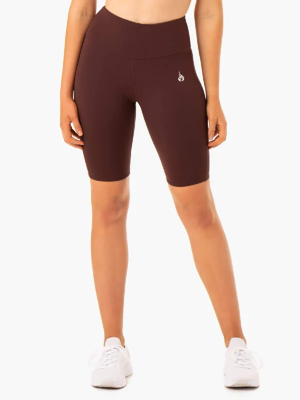 Cool Style Staples Scrunch Bum Bike Shorts - Chocolate