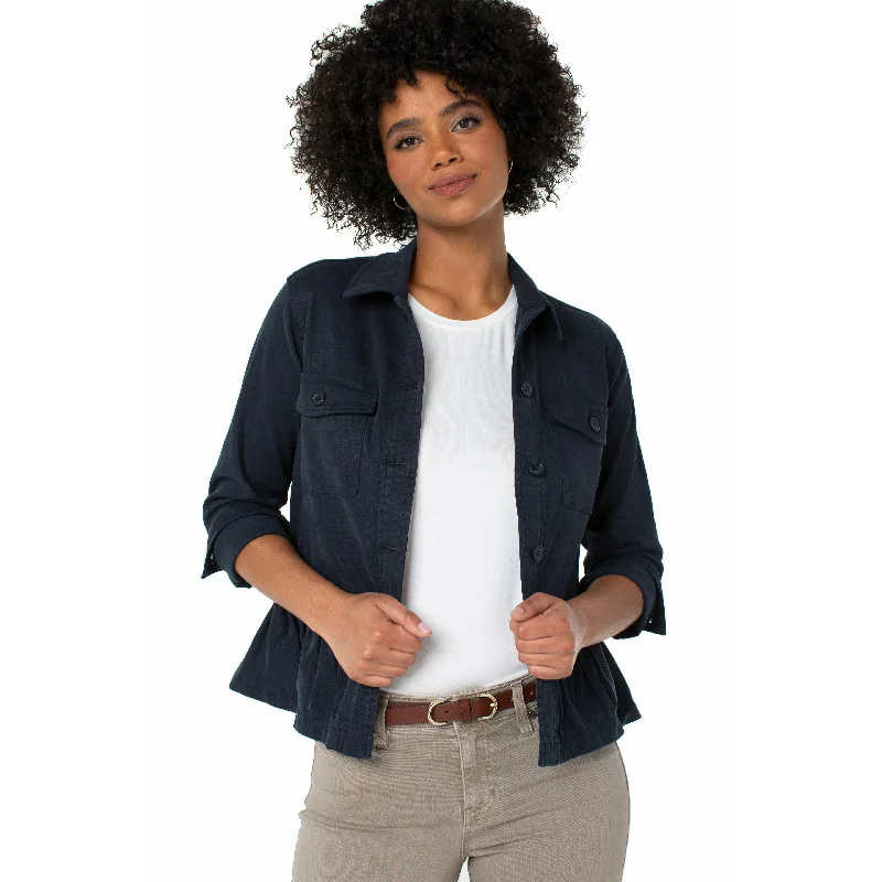 Sports Yoga Style Cargo Peplum Jacket