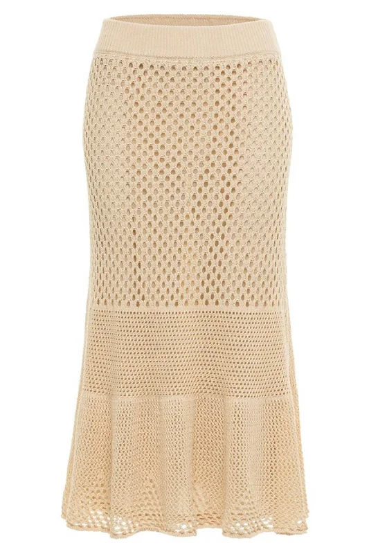 Printed pattern Alex Knit Skirt In Nude