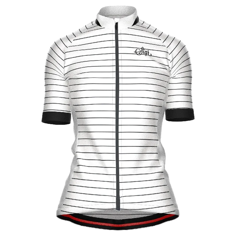 Street Style White Horizon Women's Cycling Jersey for Women